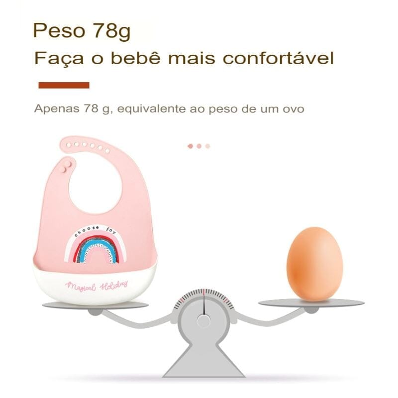 Kit 8 Pçs, Conjunto De Refeição Em Silicone Para Bebê, Prato com Ventosa, 100% Silicone, Babador Com Estampa